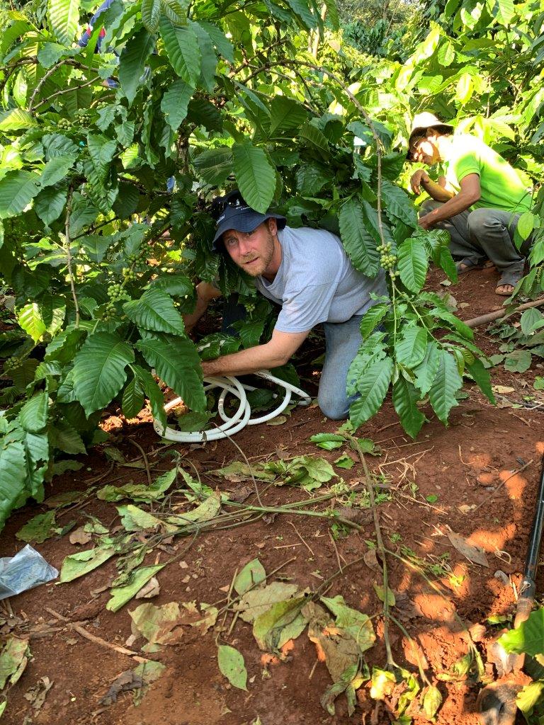 Michael Scobie in the field